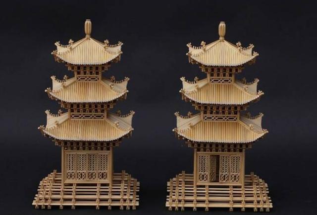 高粱杆艺术品 古建筑