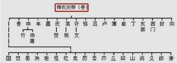 华夏姓氏三大分支表：你是炎黄子孙，还是蚩尤后裔？此图一目了然