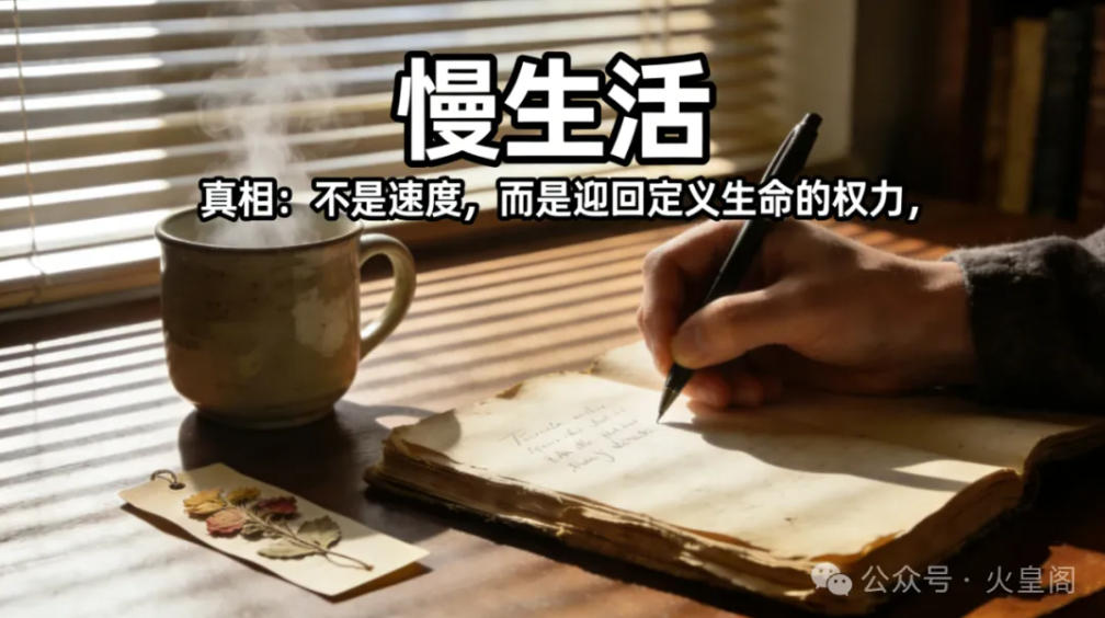“慢生活”的真相:不是减速,而是夺回定义生命的权力