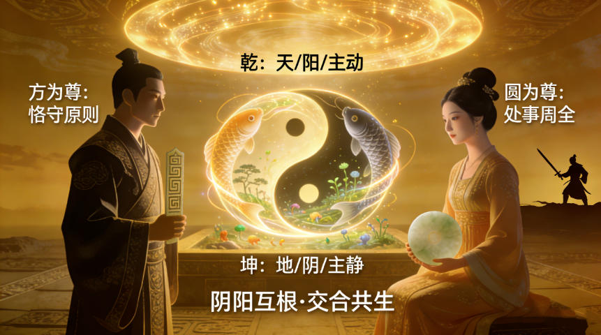 为何男为乾造却以方为尊，女为坤造却以圆为尊？